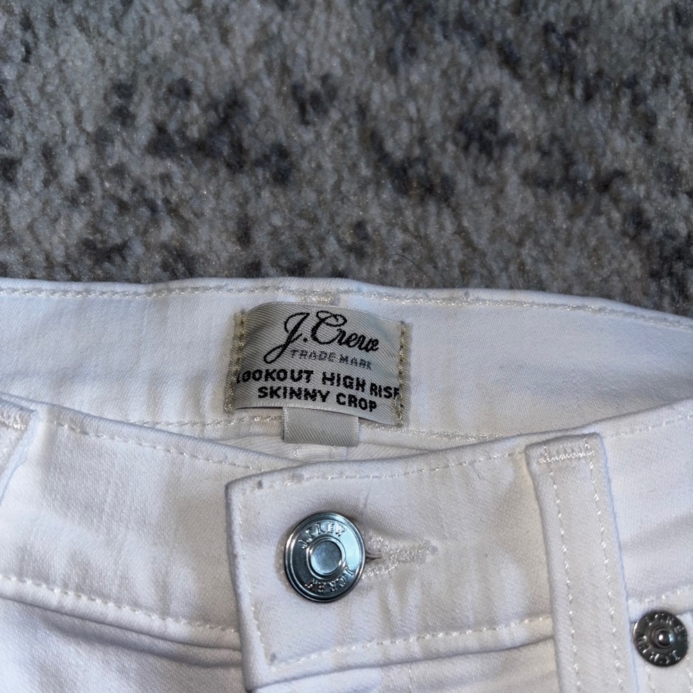 J.Crew Lookout High Rise Skinny Crop Jeans White Size: 27 or Us Women's 4 EUC! - Picture 3 of 3